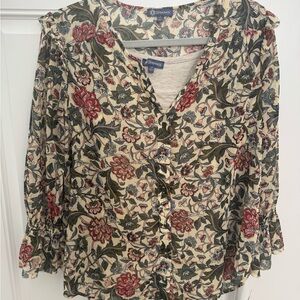 NWT- Democracy Floral Blouse  with knit camisole (2 pieces)